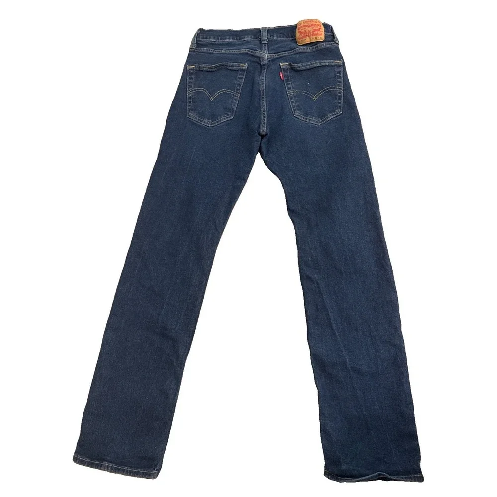 Levi's 501 Original Fit Jeans W32 L34 Dark Wash Button Fly Denim Men's